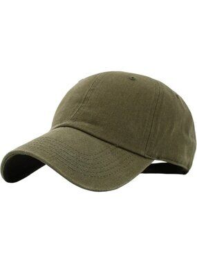 〽️Unisex Olive Adjustable Low Crown Baseball Cap Classic Cotton Plain Dad Hat